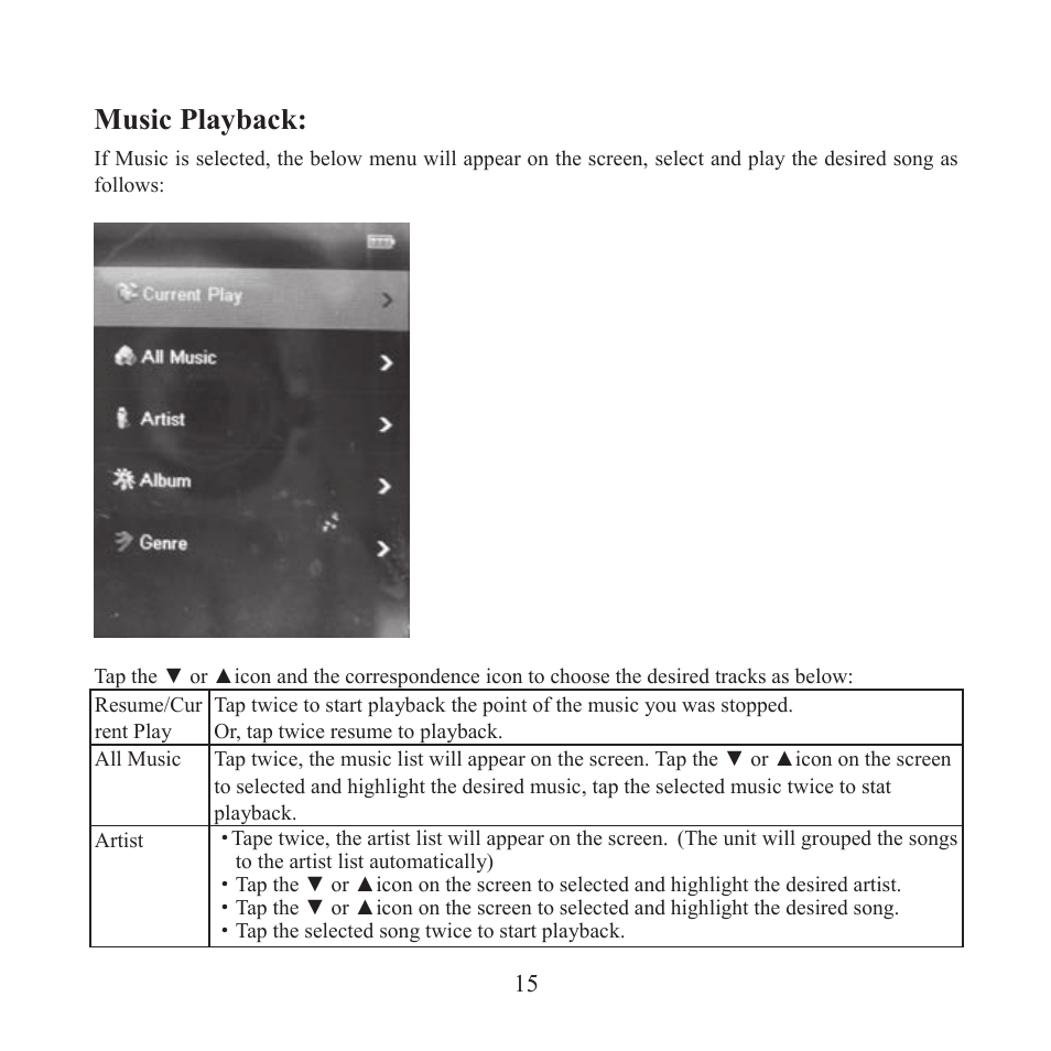 Music playback | Craig CMP621F User Manual | Page 16 / 35