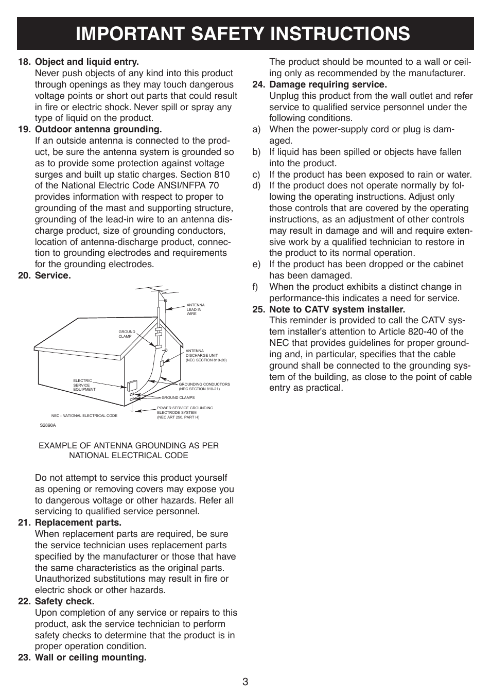 Important safety instructions | Craig CVD508 User Manual | Page 5 / 32