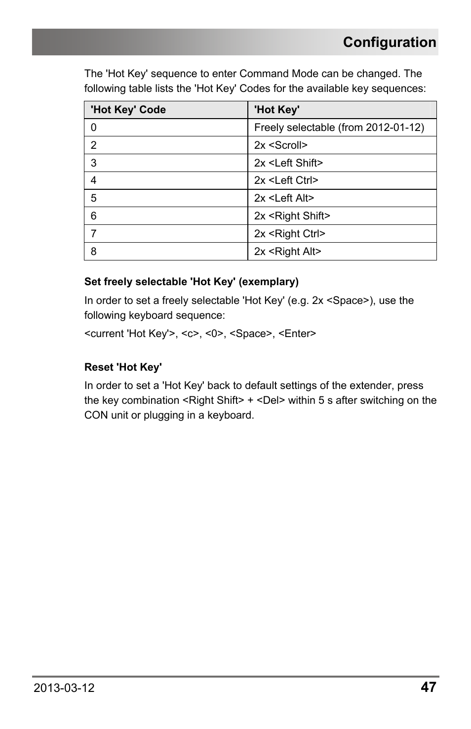 Configuration | IHSE USA 474 Series Draco vario User Manual | Page 47 / 81