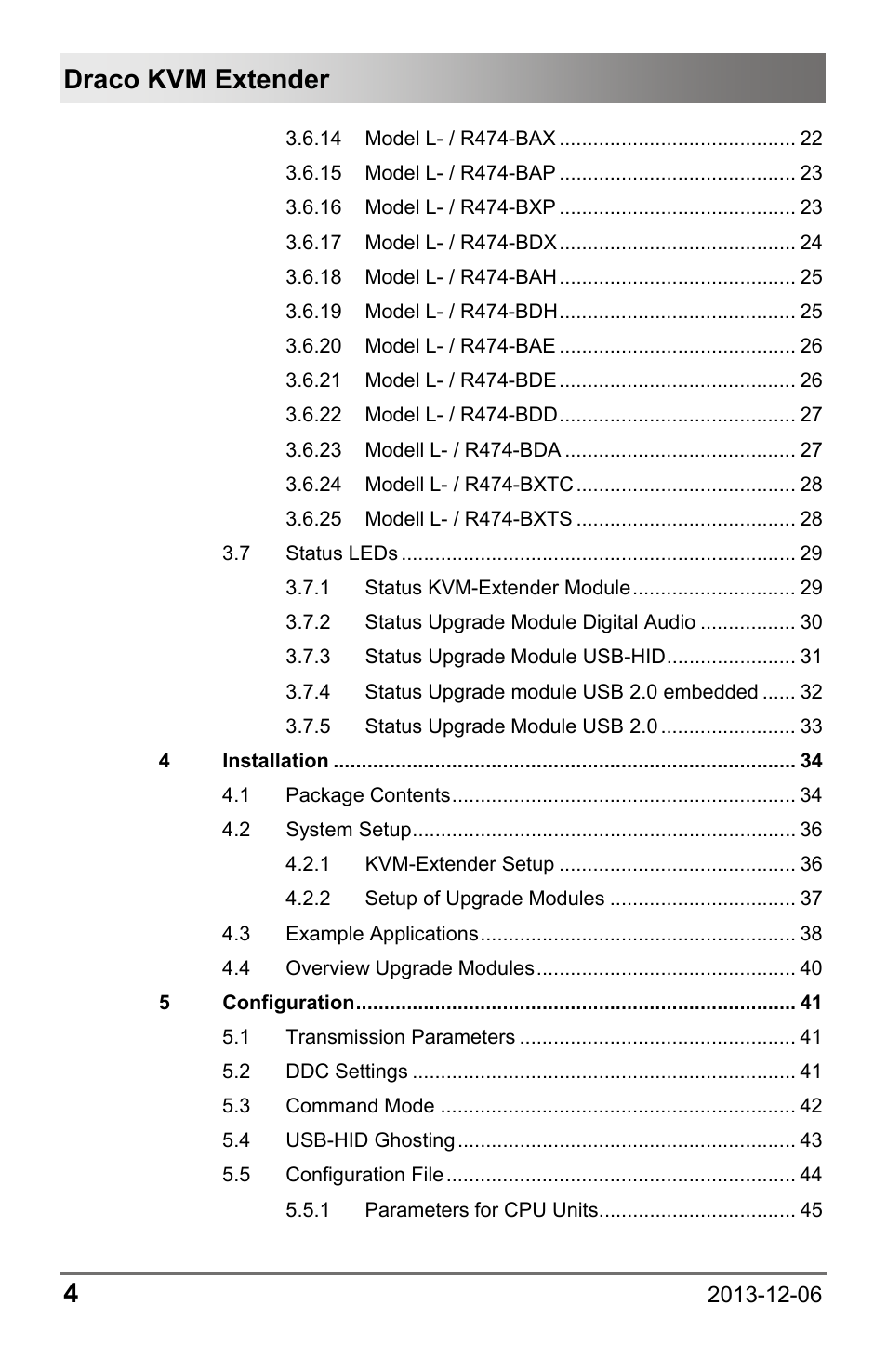 Draco kvm extender 4 | IHSE USA 482 Series Draco vario Dual- Head User Manual | Page 4 / 83