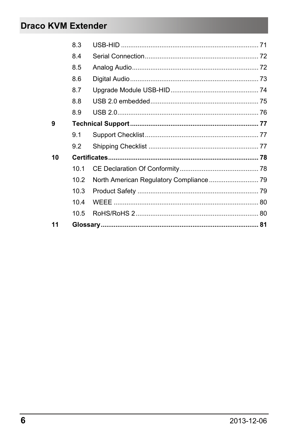 Draco kvm extender 6 | IHSE USA 482 Series Draco vario Dual- Head User Manual | Page 6 / 83