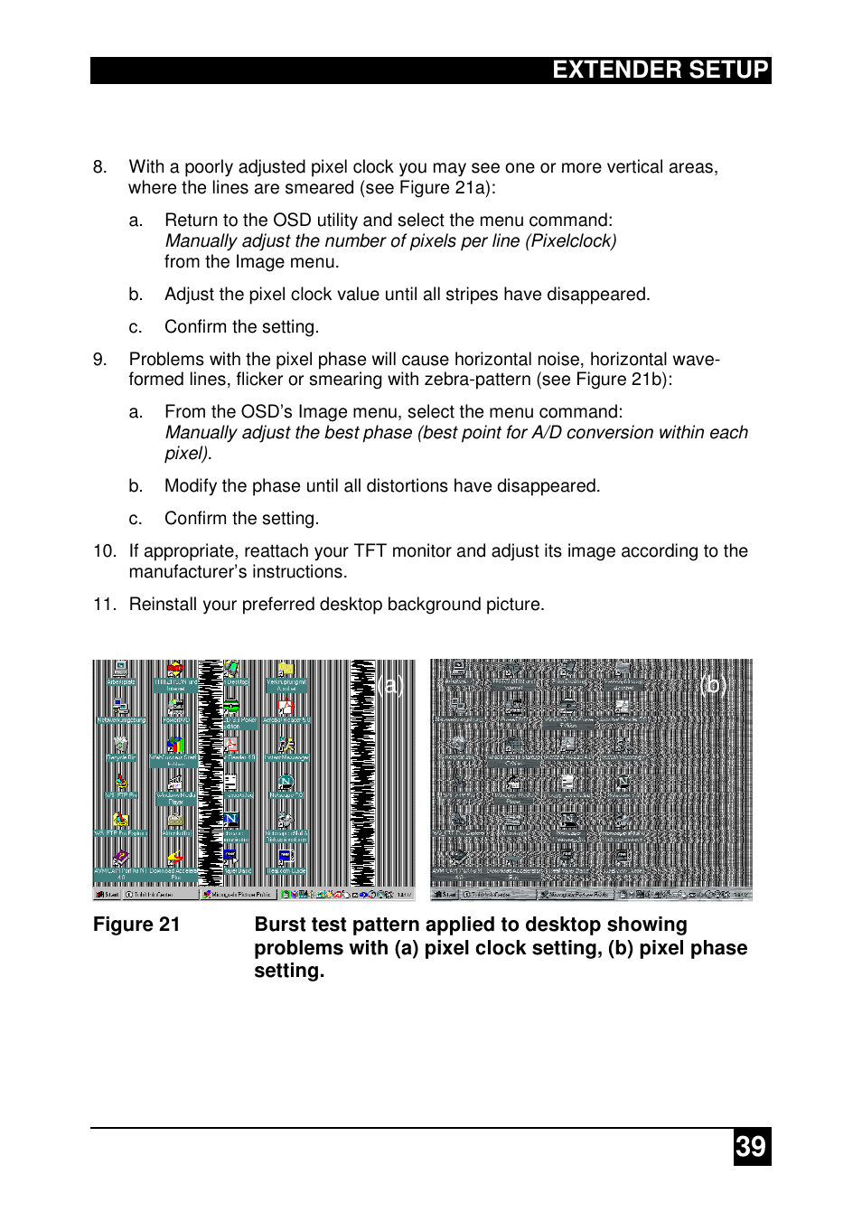 Extender setup, A) (b) | IHSE USA 437 Series DDXi DVI/VGA Extender User Manual | Page 39 / 64