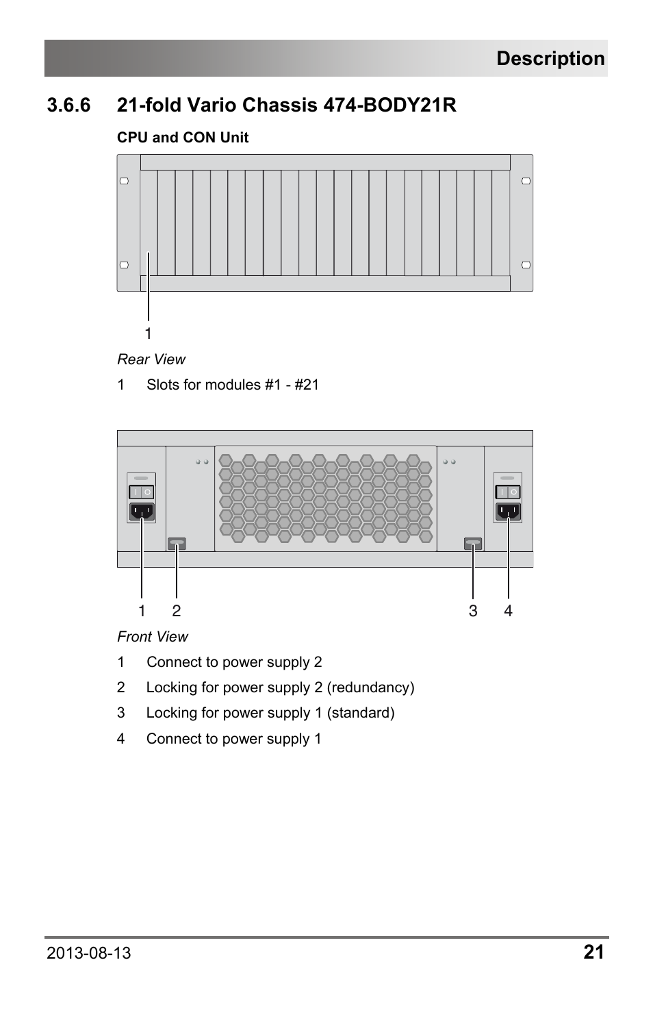 6 21-fold vario chassis 474-body21r, Fold vario chassis 474-body21r, Description | IHSE USA 481 Series Draco vario HDMI User Manual | Page 21 / 91
