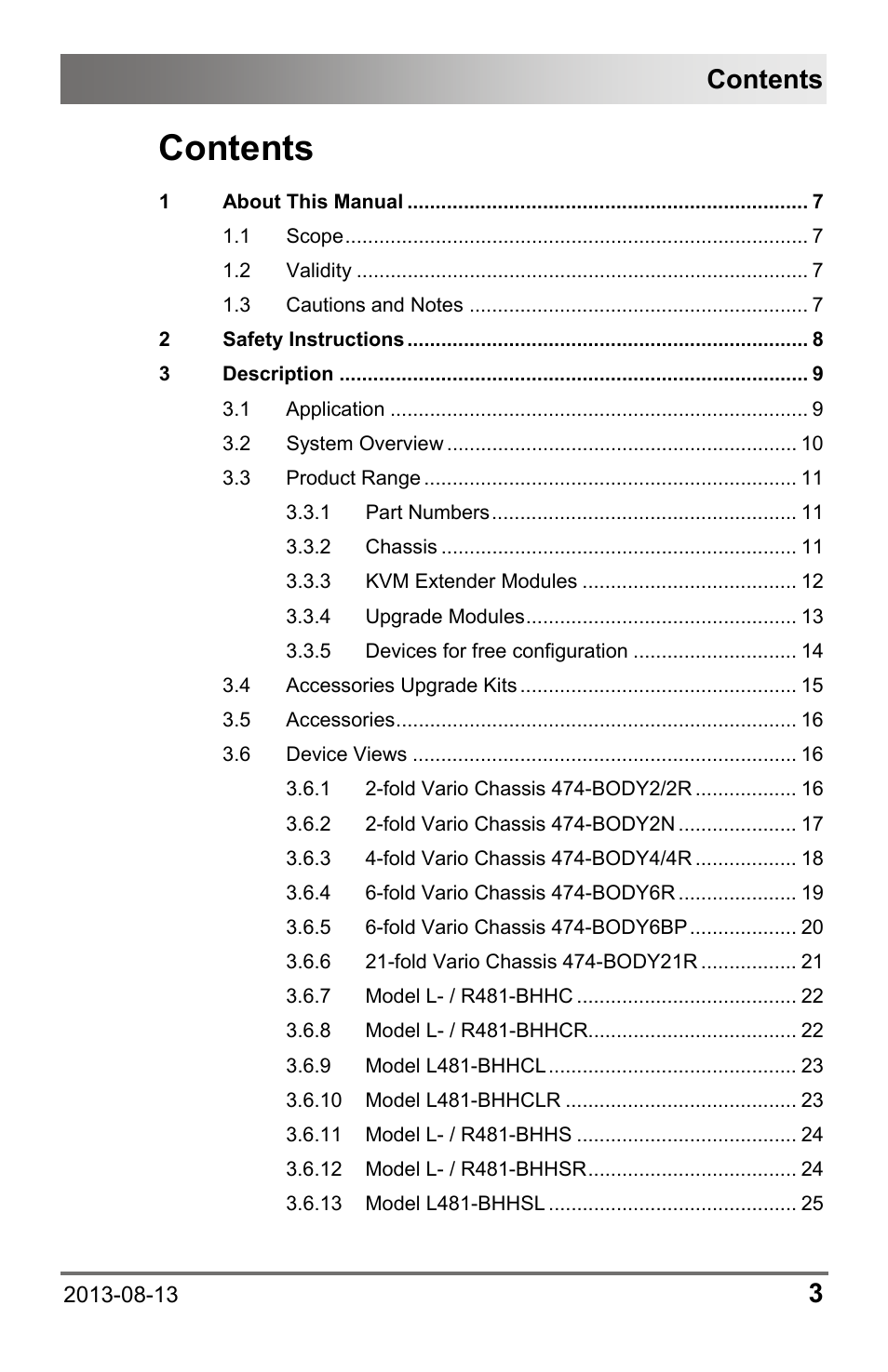 IHSE USA 481 Series Draco vario HDMI User Manual | Page 3 / 91