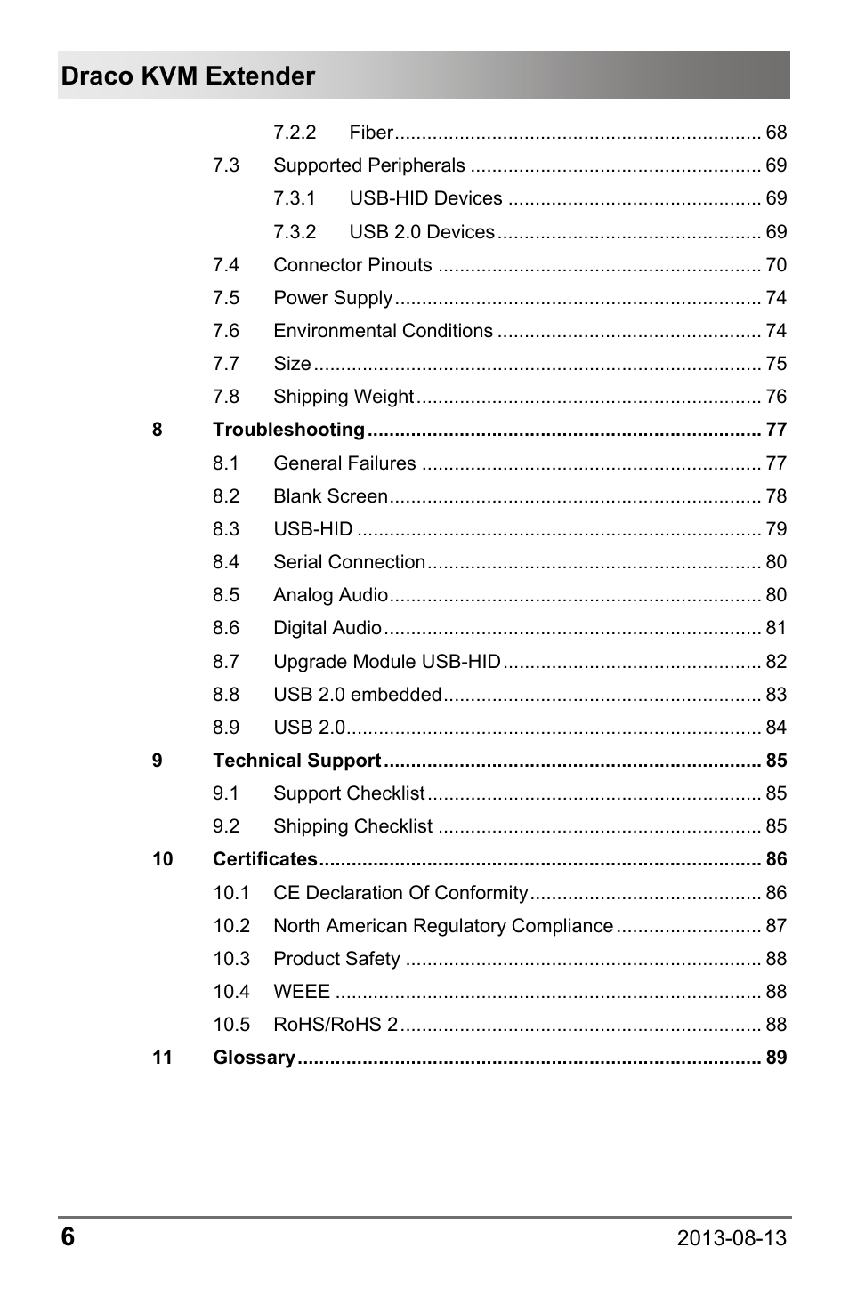 Draco kvm extender 6 | IHSE USA 481 Series Draco vario HDMI User Manual | Page 6 / 91