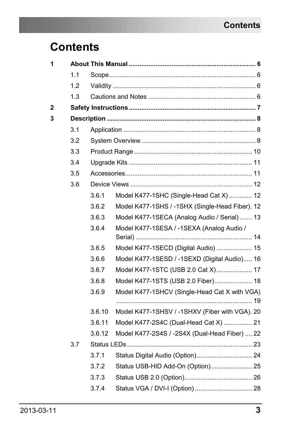 IHSE USA 477 Series Draco compact User Manual | Page 3 / 67