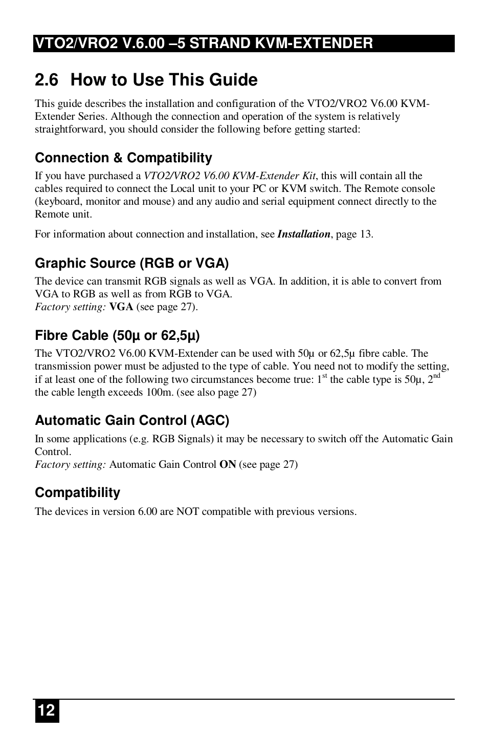 6 how to use this guide | IHSE USA 234 Series VTO2/VRO2 KVM-Extender User Manual | Page 12 / 48