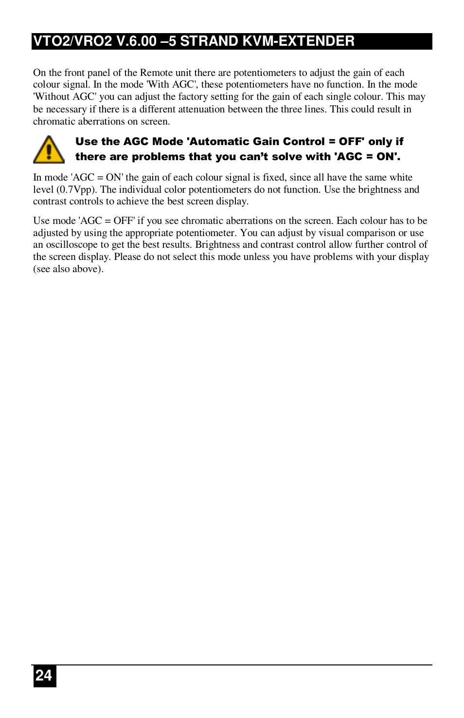 IHSE USA 234 Series VTO2/VRO2 KVM-Extender User Manual | Page 24 / 48