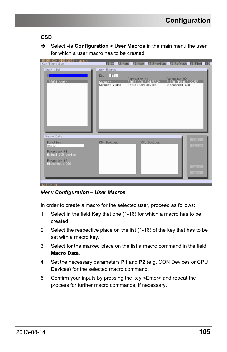 Configuration | IHSE USA 480 Series Draco tera enterprise User Manual | Page 105 / 209