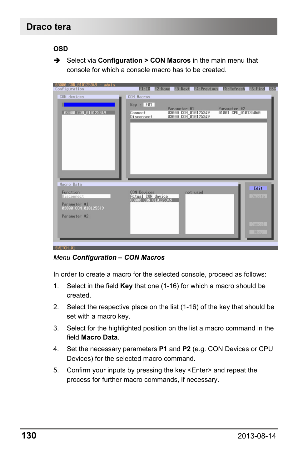 Draco tera 130 | IHSE USA 480 Series Draco tera enterprise User Manual | Page 130 / 209