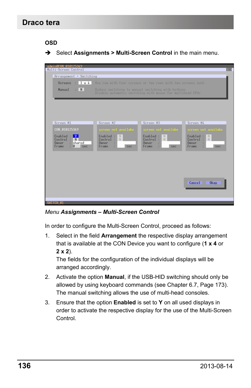 Draco tera 136 | IHSE USA 480 Series Draco tera enterprise User Manual | Page 136 / 209