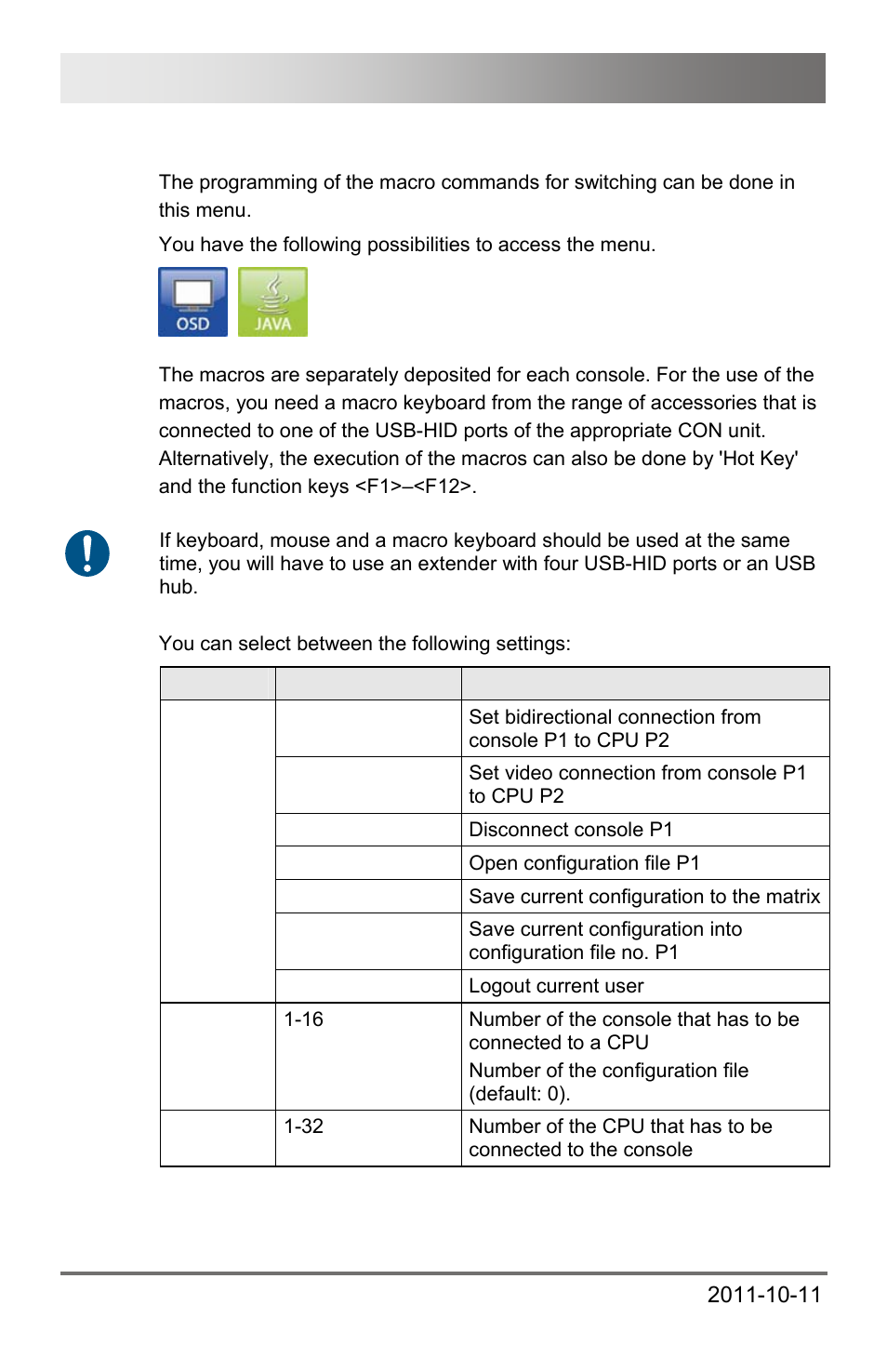 5 macro keys, Draco major 100 | IHSE USA 474 Series Draco major User Manual | Page 100 / 167