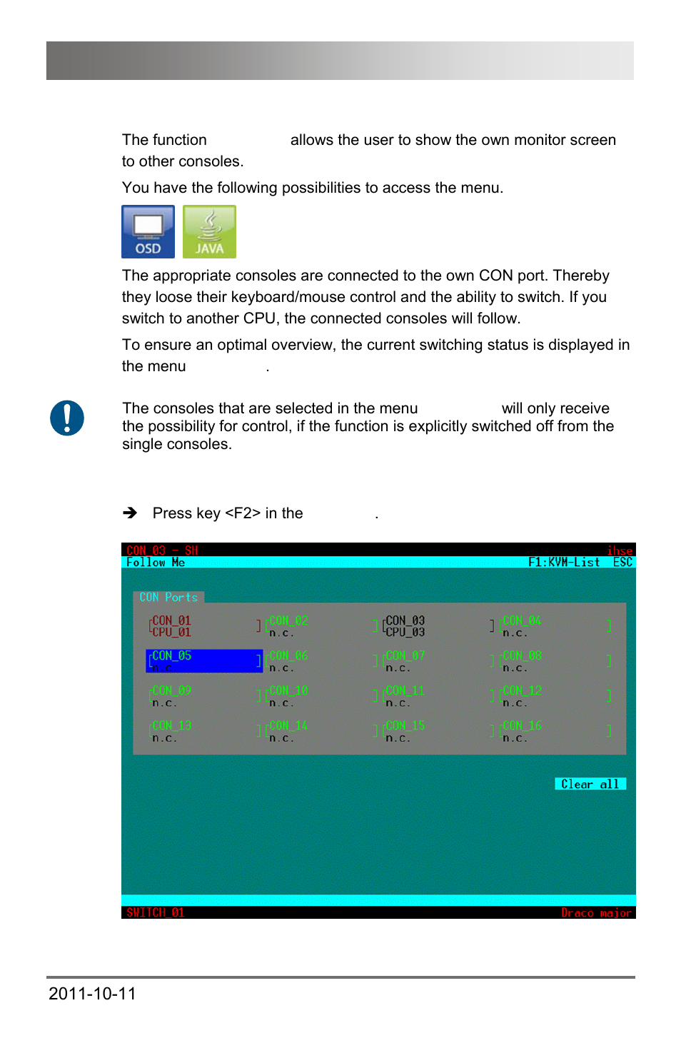 6 multicast (follow me), 6 multicast, Follow me) | Configuration | IHSE USA 474 Series Draco major User Manual | Page 103 / 167