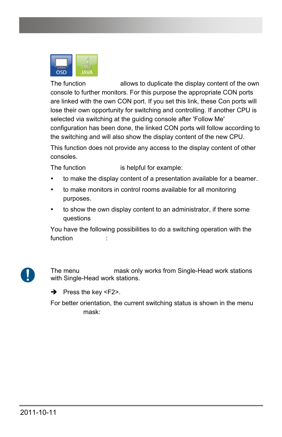 3 follow me function (multicast), Follow me function (multicast), Configuration | IHSE USA 474 Series Draco major User Manual | Page 129 / 167