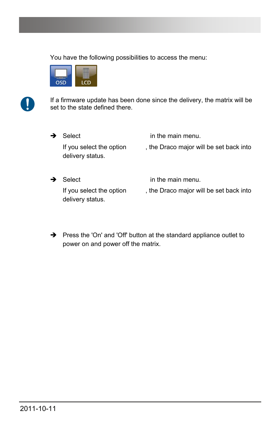 2 reset, 3 power down, 3 power | Down, Configuration | IHSE USA 474 Series Draco major User Manual | Page 141 / 167