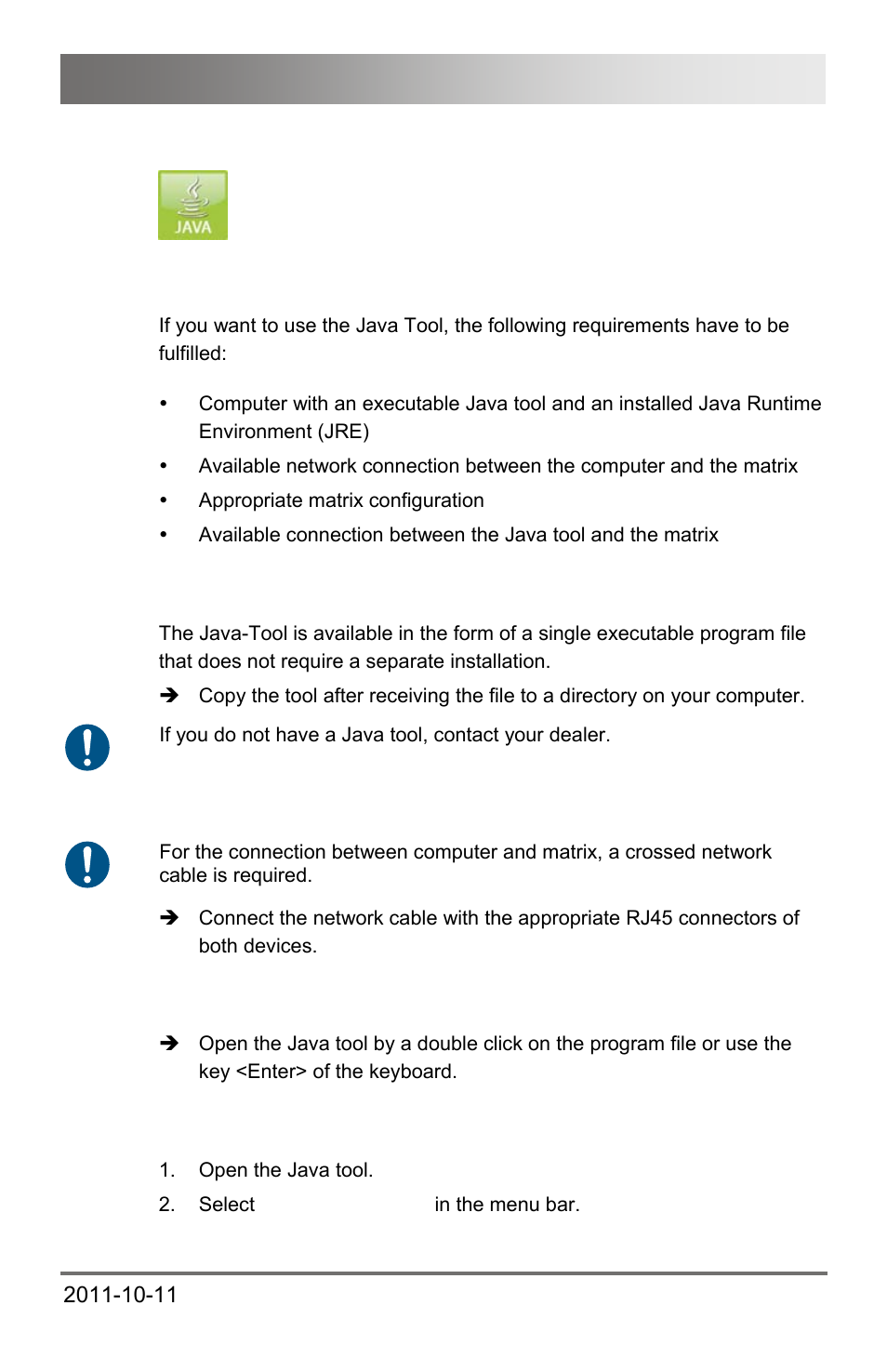 2 control via java tool, 2 control, Via java tool | Configuration | IHSE USA 474 Series Draco major User Manual | Page 55 / 167