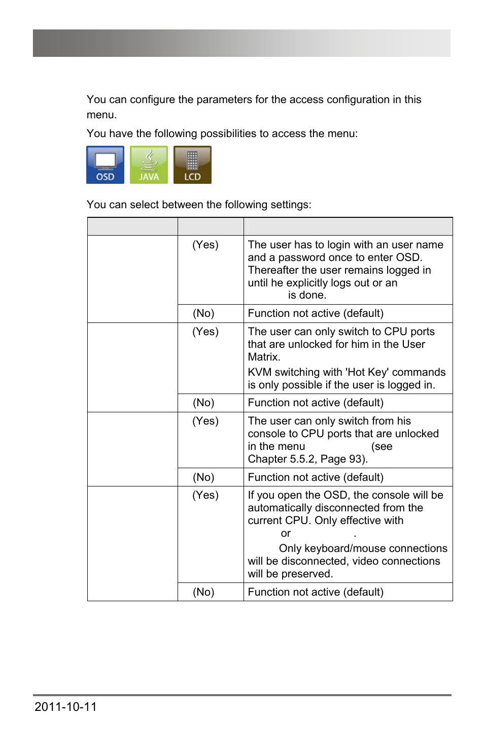 2 access, Configuration | IHSE USA 474 Series Draco major User Manual | Page 71 / 167