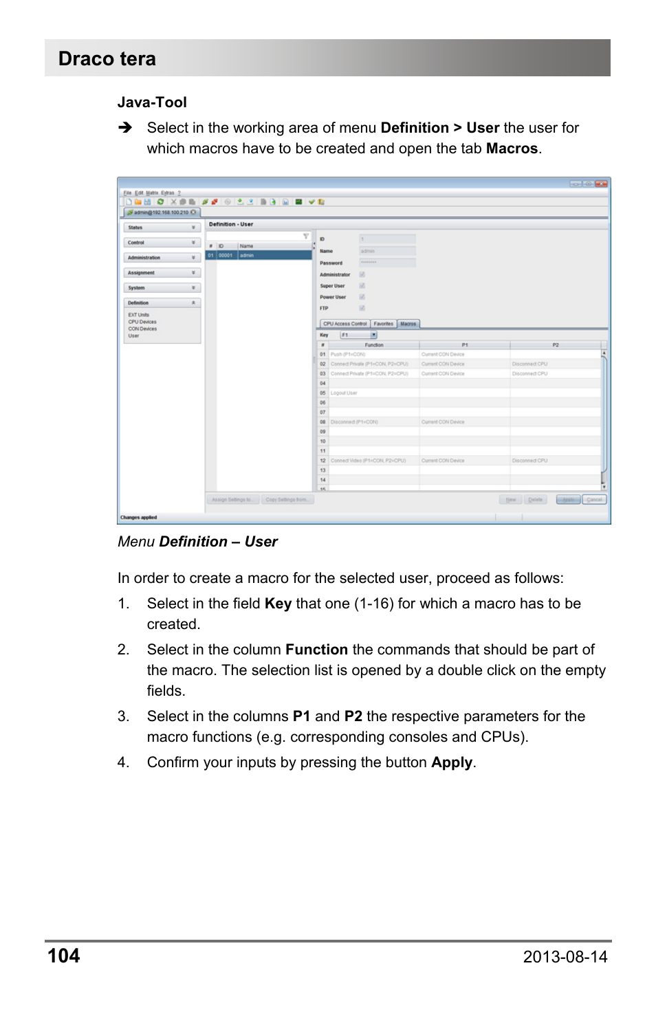 Draco tera 104 | IHSE USA 480c Series Draco tera compact User Manual | Page 104 / 199