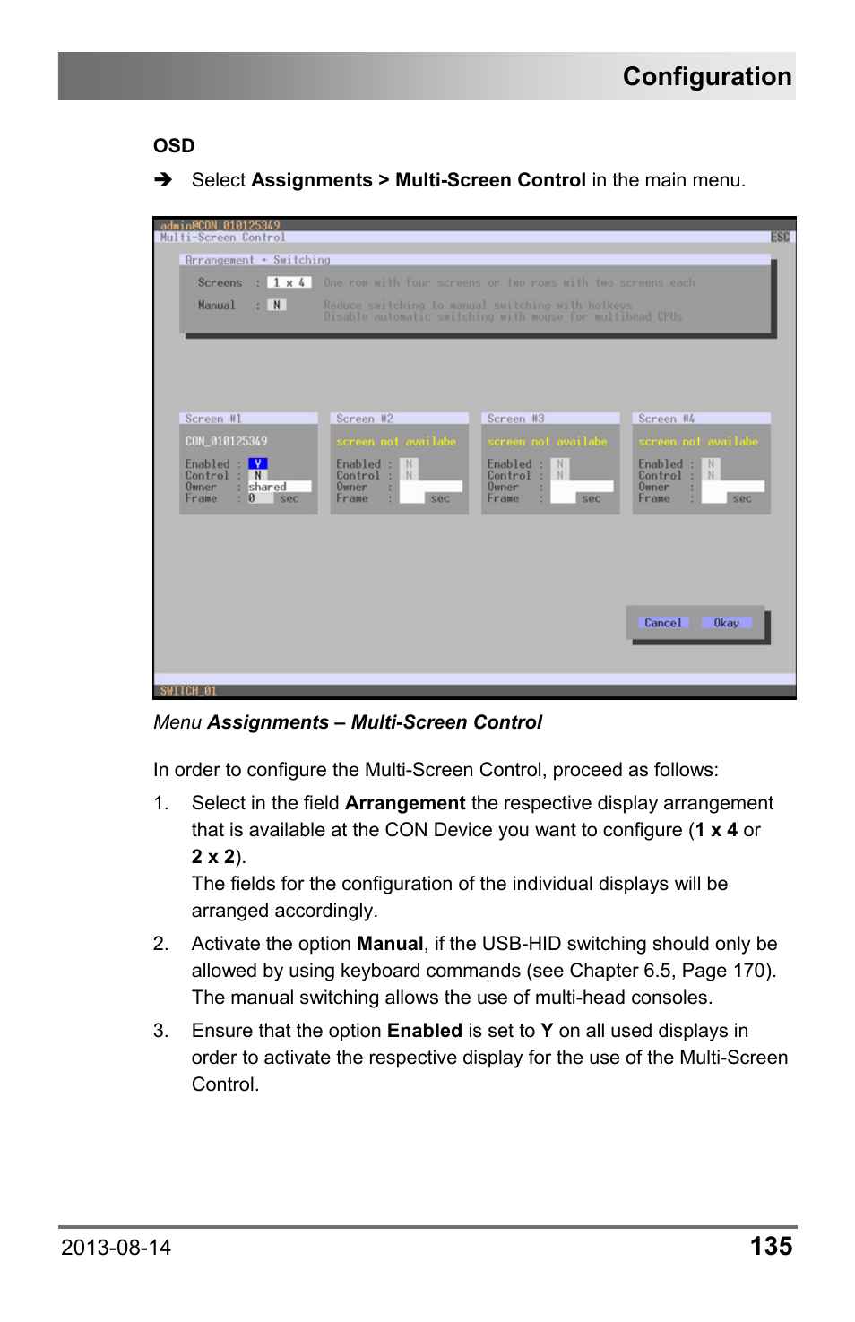 Configuration | IHSE USA 480c Series Draco tera compact User Manual | Page 135 / 199