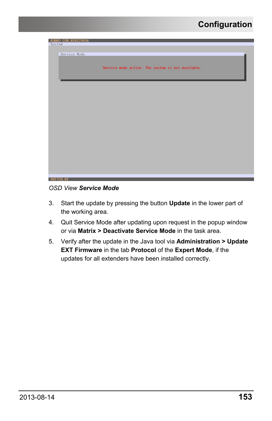 Configuration | IHSE USA 480c Series Draco tera compact User Manual | Page 153 / 199