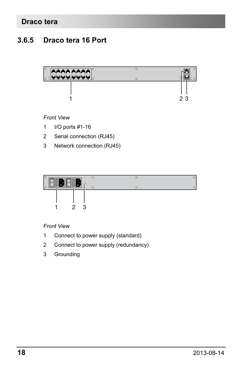 5 draco tera 16 port, 5 draco, Tera 16 port | Draco tera 18 | IHSE USA 480c Series Draco tera compact User Manual | Page 18 / 199