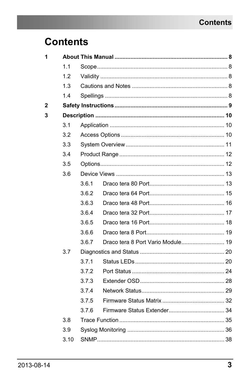 IHSE USA 480c Series Draco tera compact User Manual | Page 3 / 199