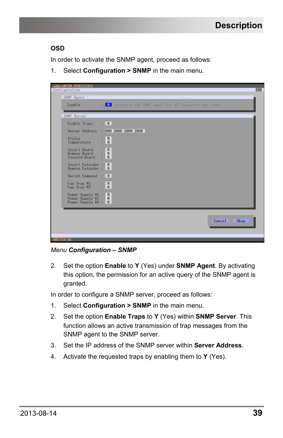Description | IHSE USA 480c Series Draco tera compact User Manual | Page 39 / 199