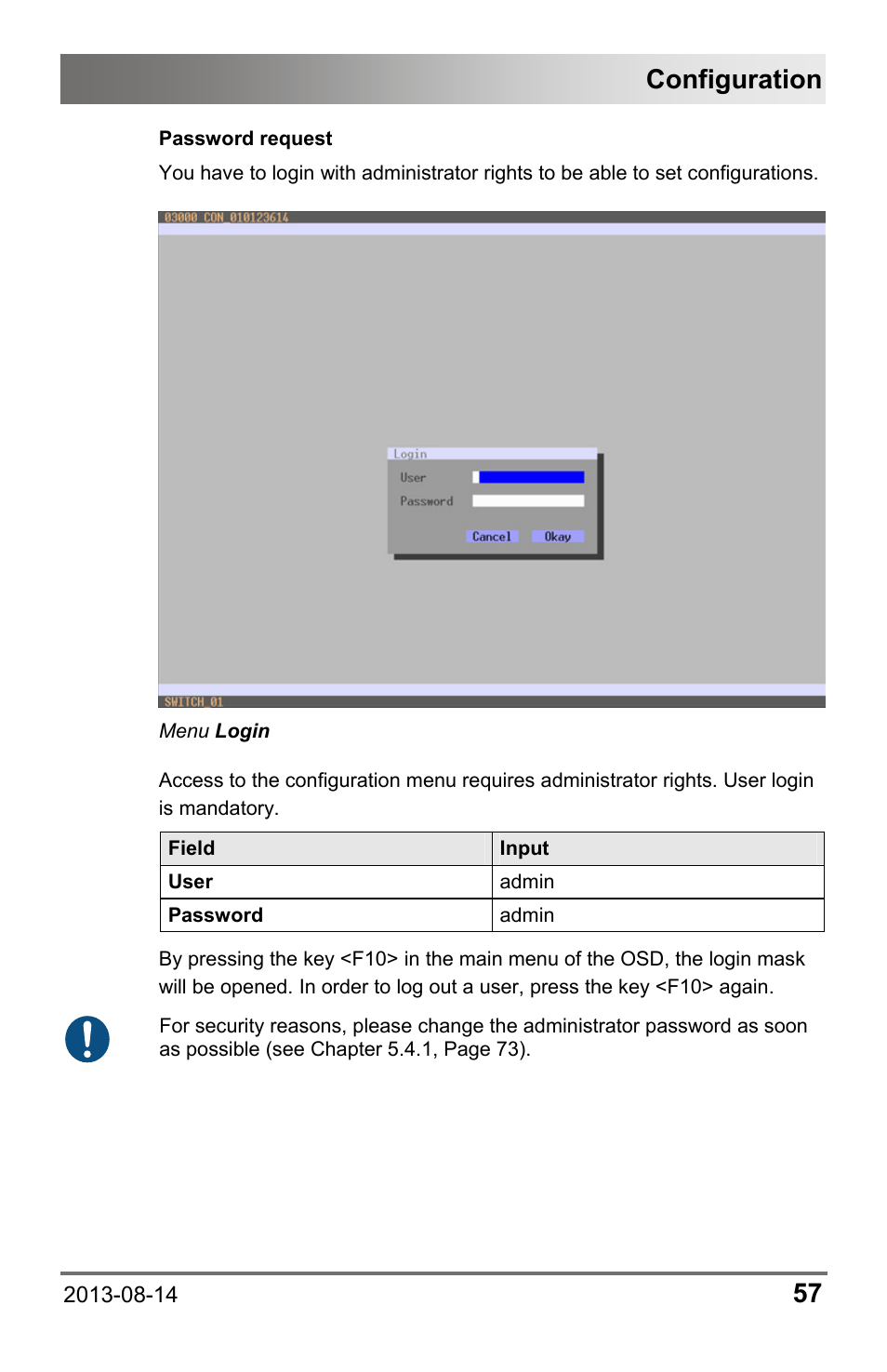 Configuration | IHSE USA 480c Series Draco tera compact User Manual | Page 57 / 199