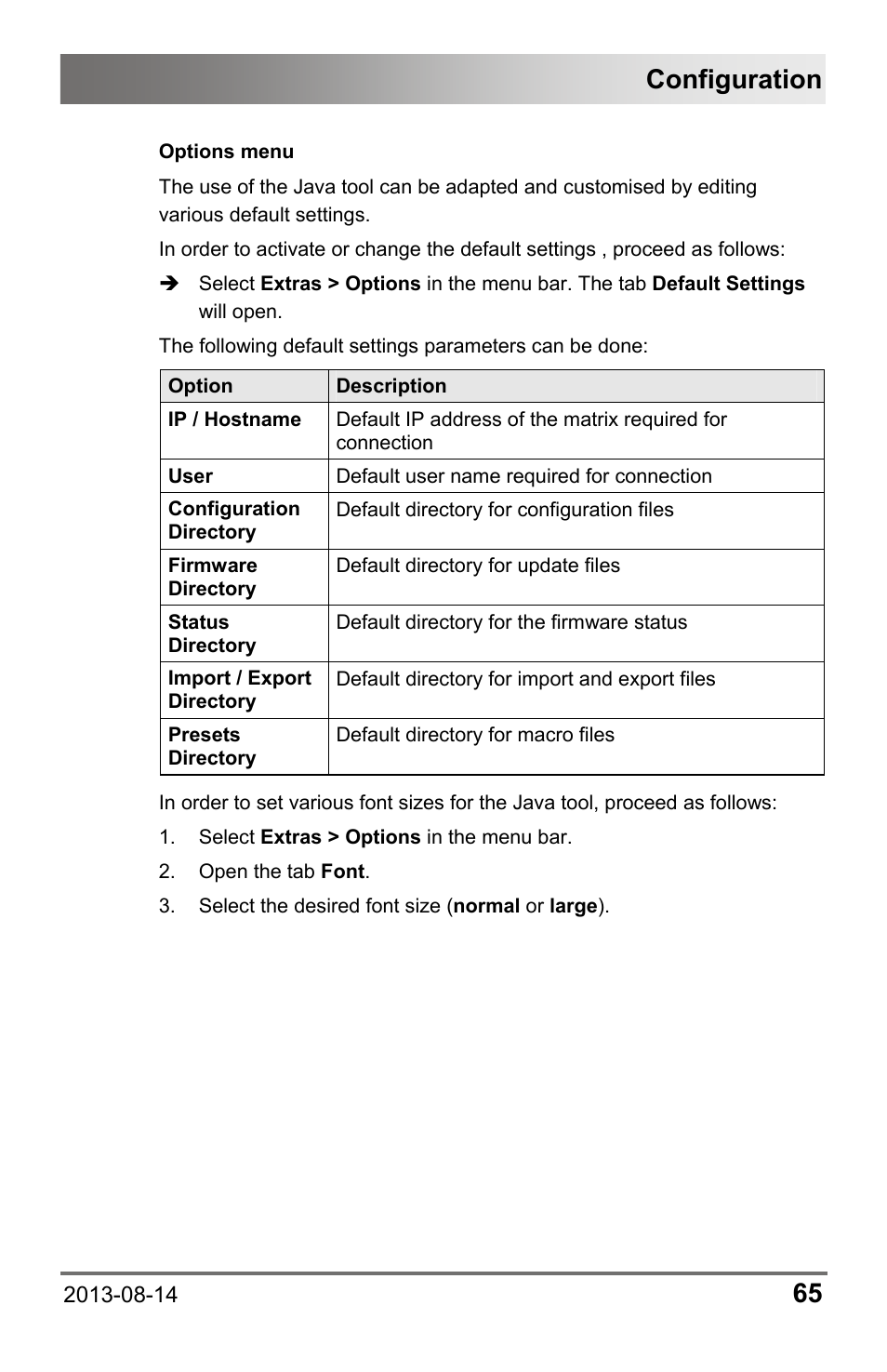 Configuration | IHSE USA 480c Series Draco tera compact User Manual | Page 65 / 199