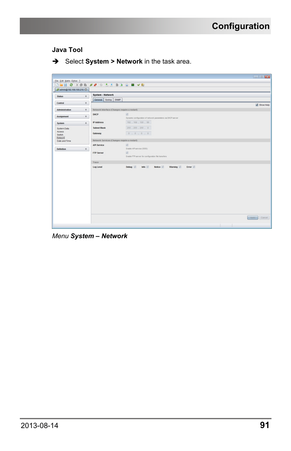 Configuration | IHSE USA 480c Series Draco tera compact User Manual | Page 91 / 199