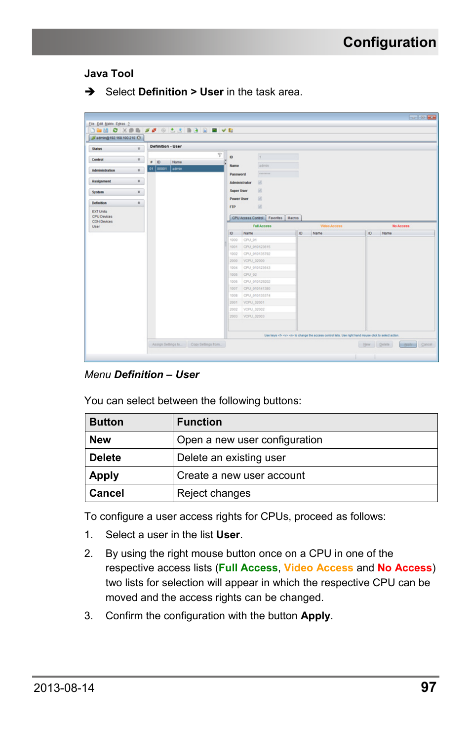 Configuration | IHSE USA 480c Series Draco tera compact User Manual | Page 97 / 199