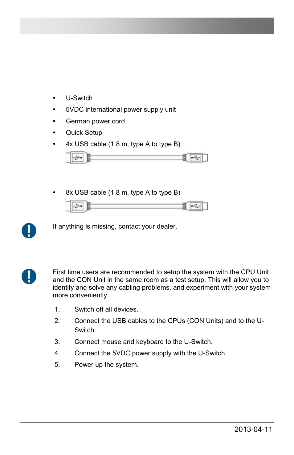 4 installation, 1 package contents, 2 system setup | Package contents, System setup, Draco u-switch 16 | IHSE USA 476 Series Draco U-Switch User Manual | Page 16 / 35