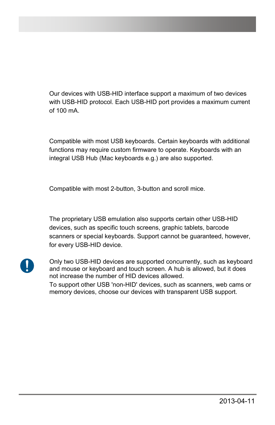 7 specifications, 1 interfaces, 1 usb-hid | Interfaces, Usb-hid, Draco u-switch 24 | IHSE USA 476 Series Draco U-Switch User Manual | Page 24 / 35