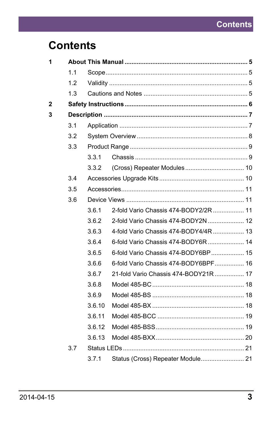 IHSE USA 485 Series Repeater and Cross Repeater User Manual | Page 3 / 40