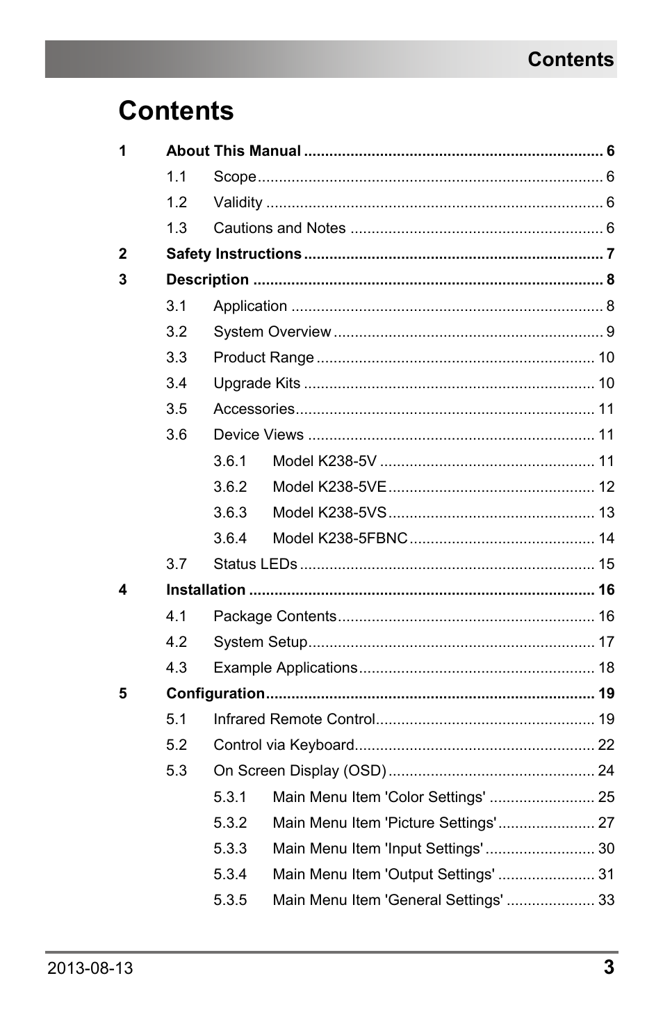 IHSE USA 238 Series Media Converter User Manual | Page 3 / 64