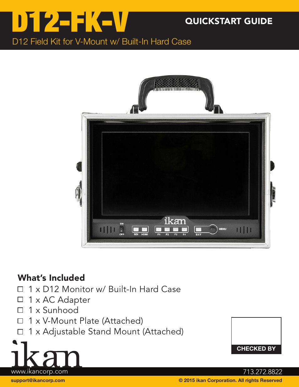 ikan D12-FK-V User Manual | 7 pages