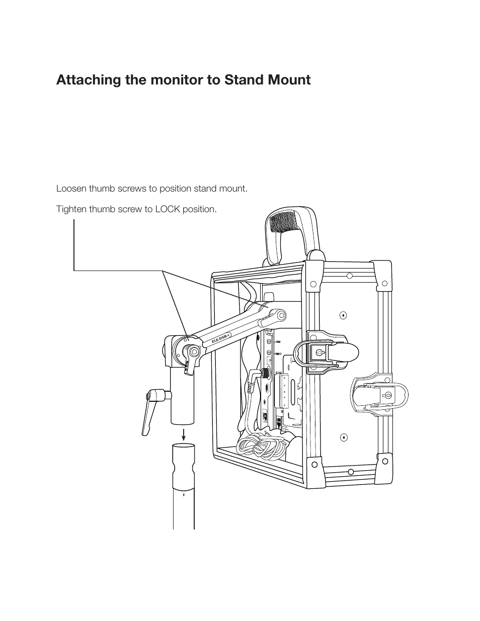 Attaching the monitor to stand mount | ikan D12-FK-V User Manual | Page 4 / 7