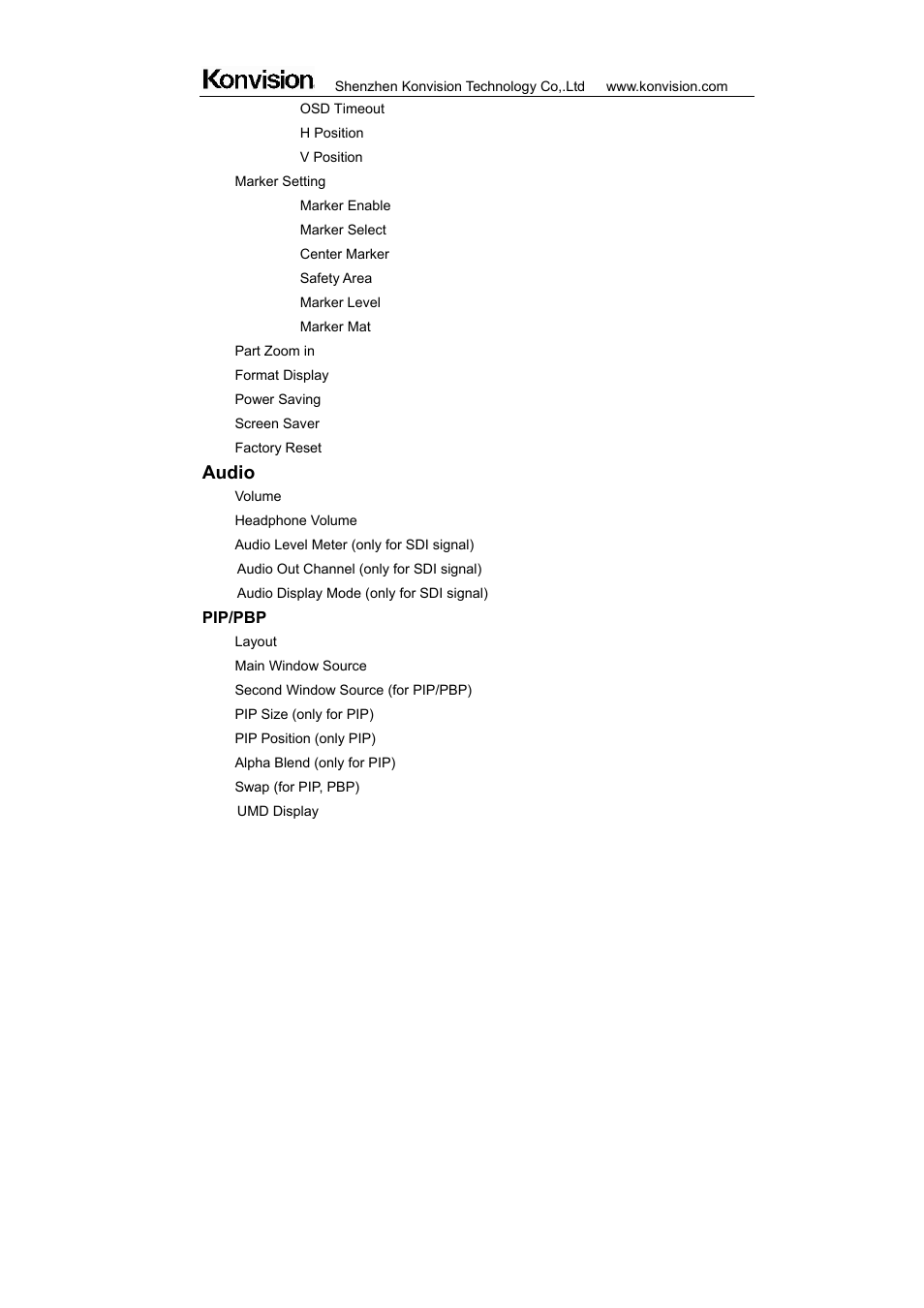 Audio | ikan KVM-2450W User Manual | Page 16 / 34