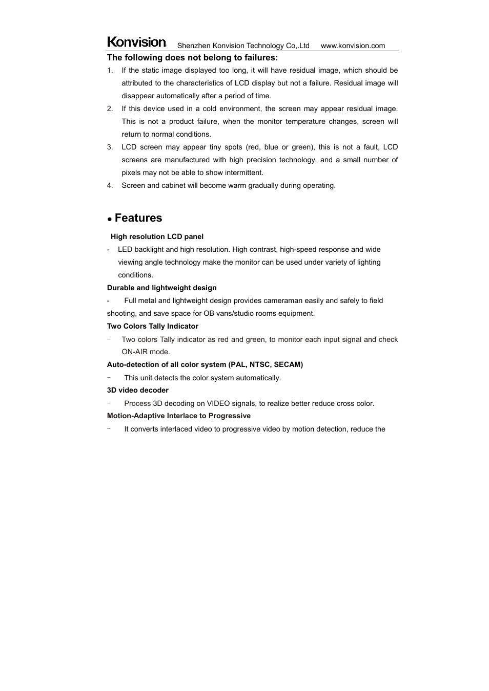 Features | ikan KVM-2450W User Manual | Page 6 / 34