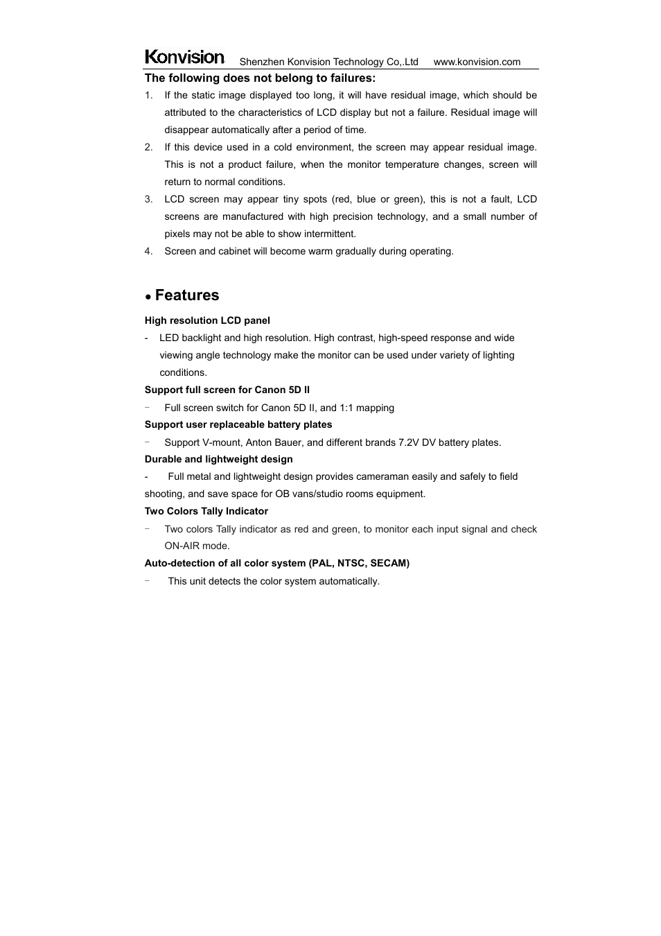 Features | ikan KVM-7050W User Manual | Page 6 / 33