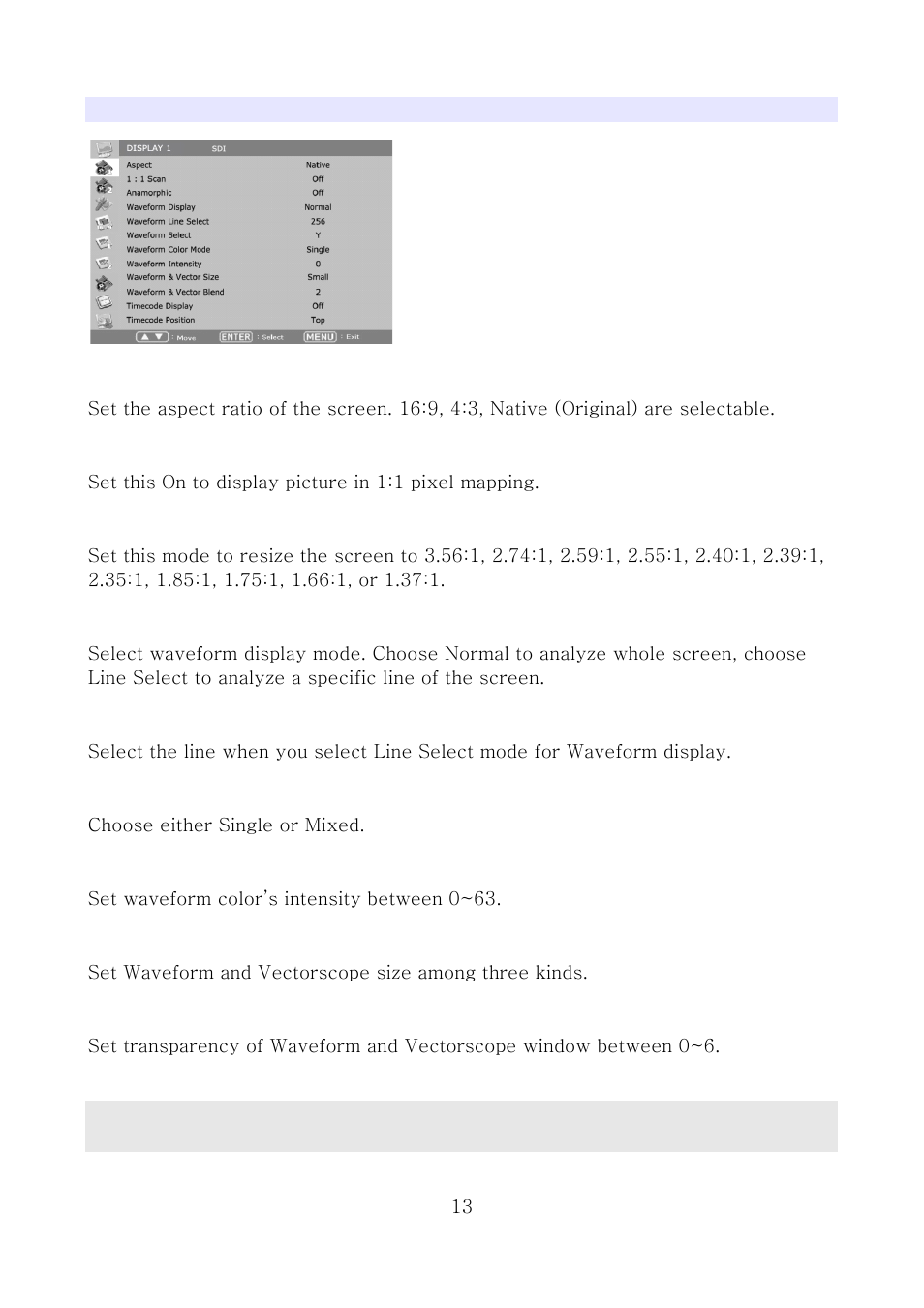 Display 1 | ikan MD7 User Manual | Page 13 / 35