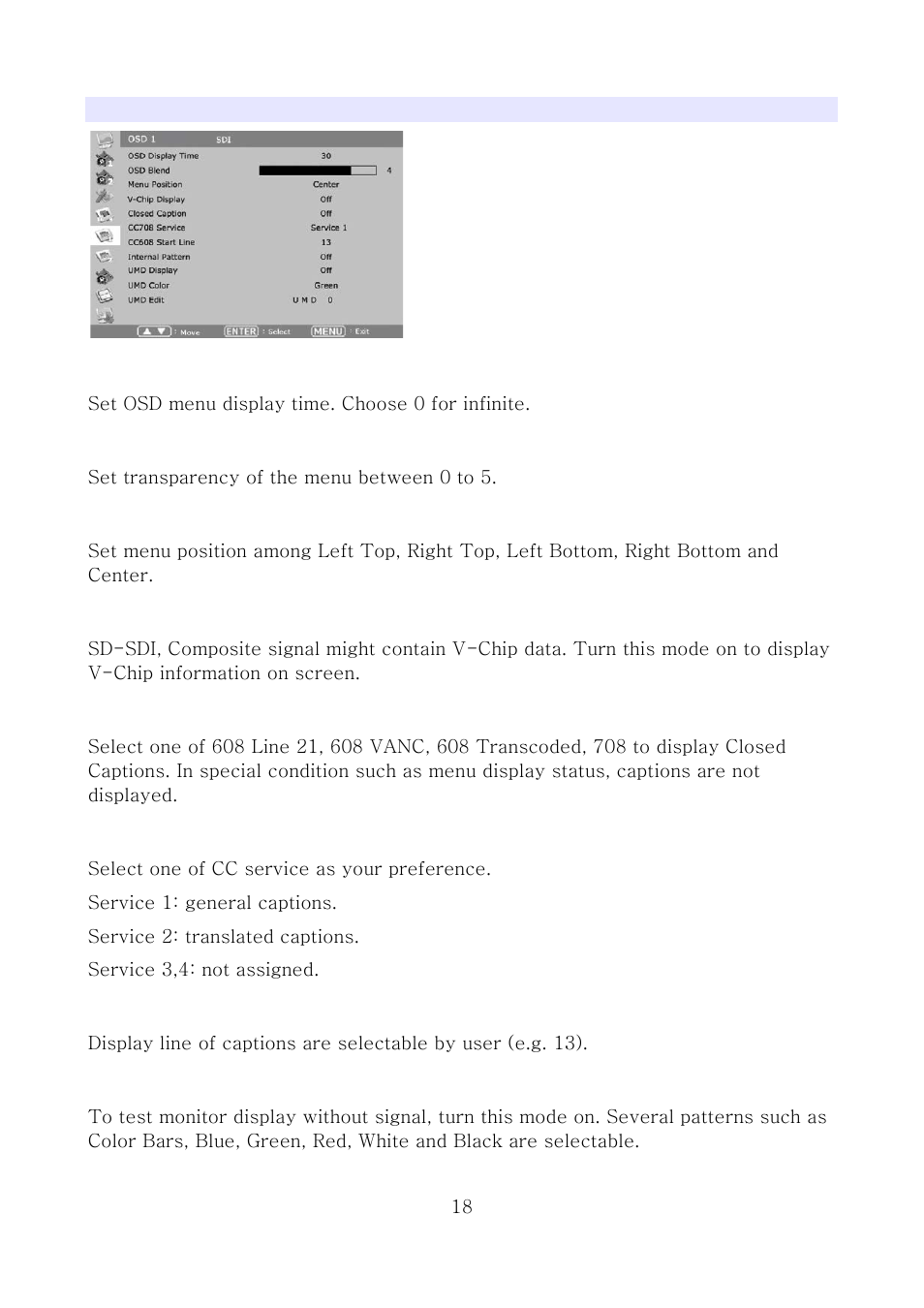 Osd 1 | ikan MD7 User Manual | Page 18 / 35