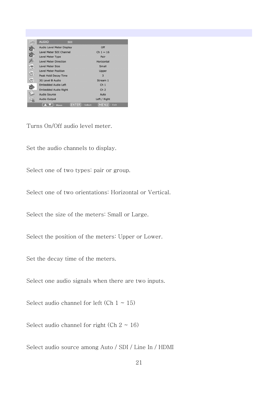 Audio | ikan MD7 User Manual | Page 21 / 35