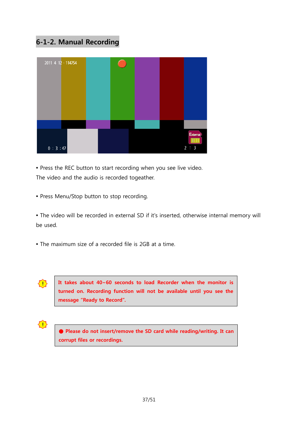 1-2. manual recording | ikan MR7 User Manual | Page 37 / 51