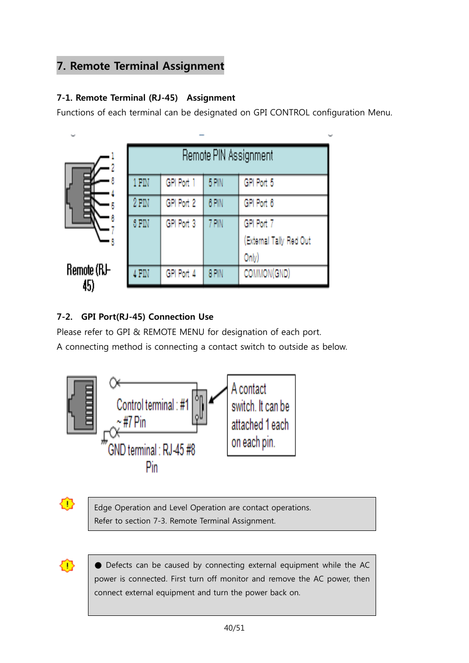 Remote terminal assignment | ikan MR7 User Manual | Page 40 / 51