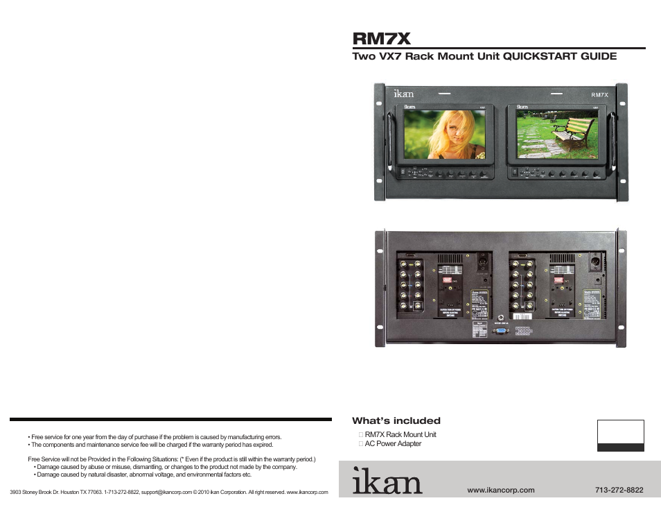 ikan RM7Xi User Manual | 2 pages