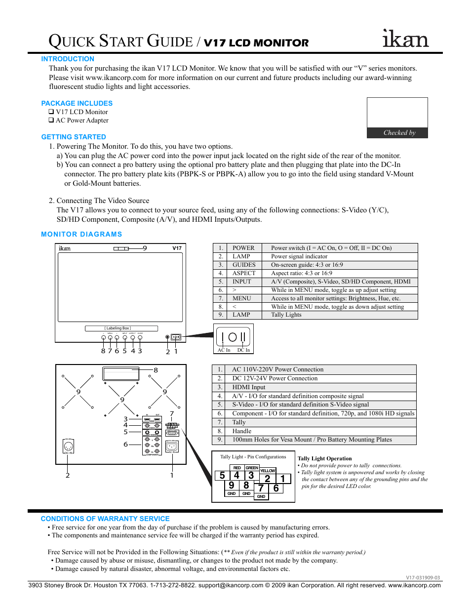 ikan V17 User Manual | 1 page