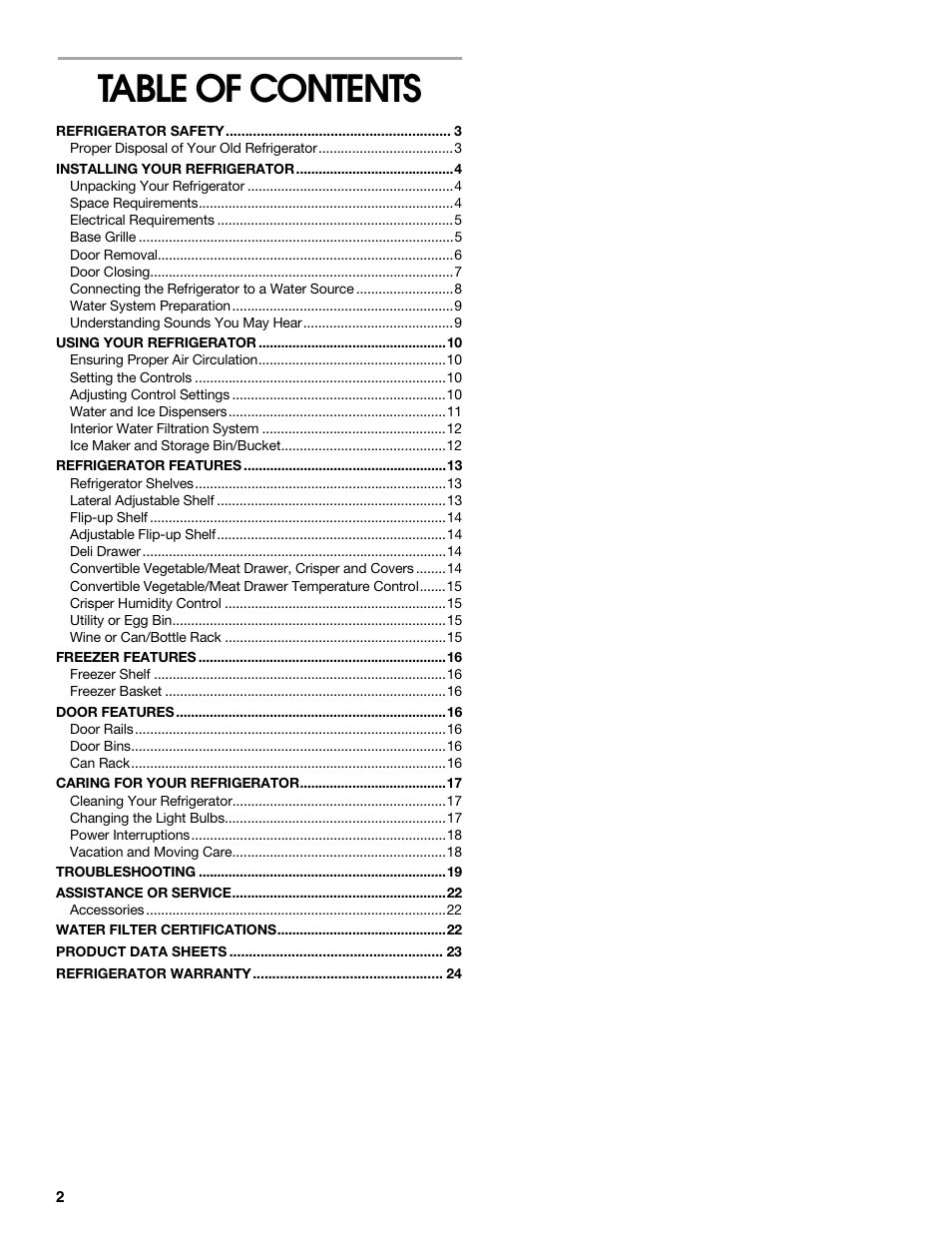 Crosley 2211602 User Manual | Page 2 / 24