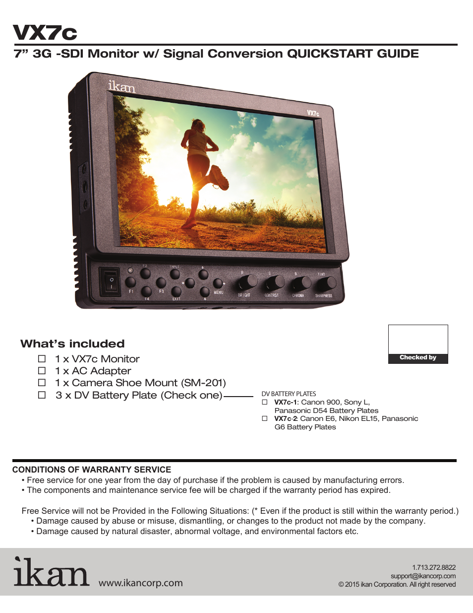 ikan VX7c-1 User Manual | 5 pages