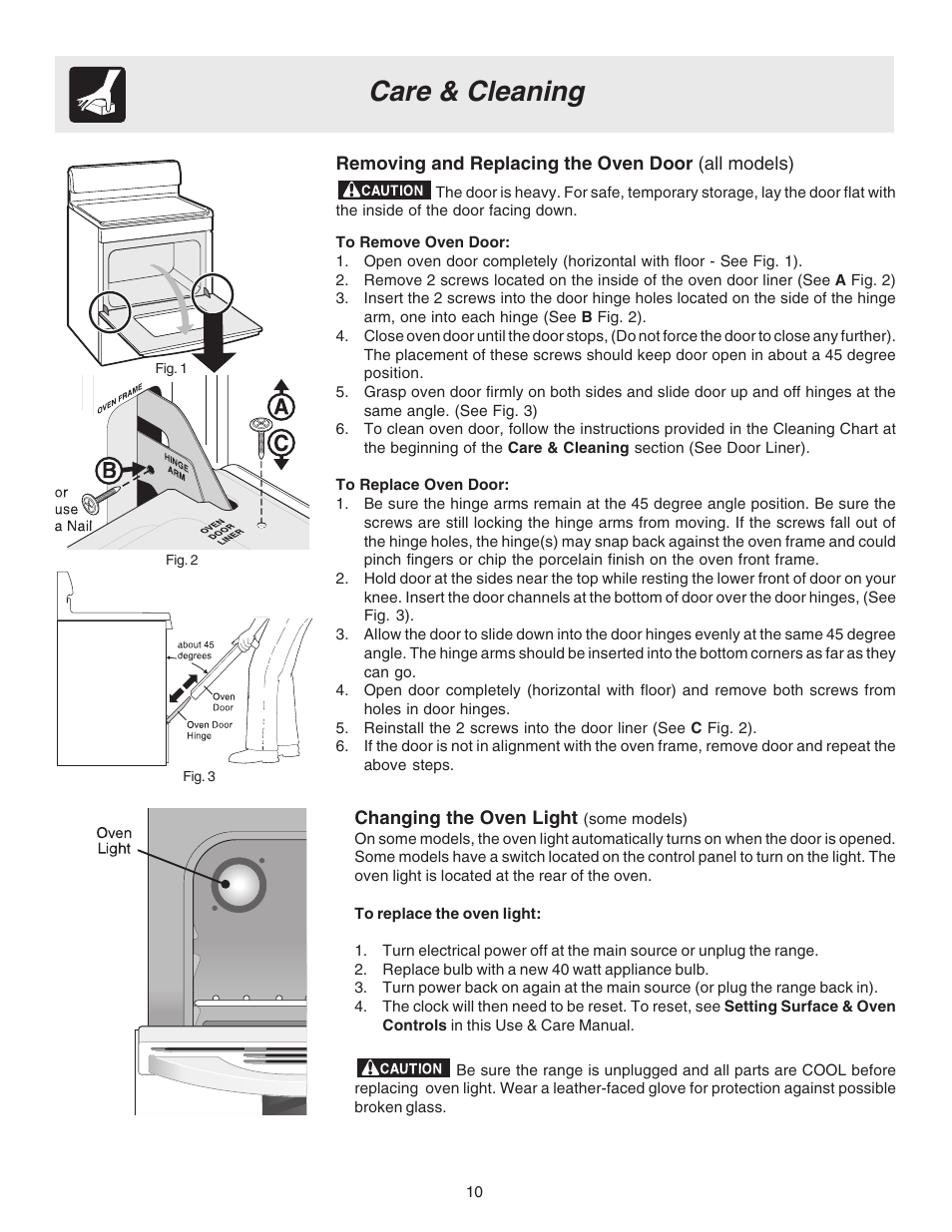 Care & cleaning | Crosley 316257131 User Manual | Page 10 / 12